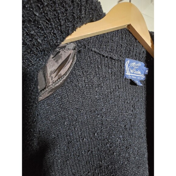 Monto Por Le Chois women's Knit Vintage Cardigan Black M - Picture 6 of 6